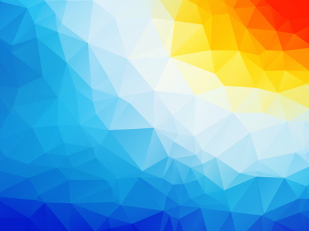 blue yellow white background triangleのイラスト素材