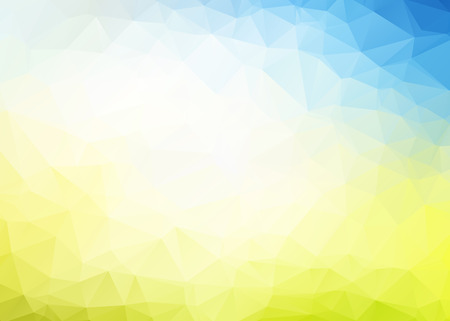 Vector abstract blue yellow triangles backgroundのイラスト素材