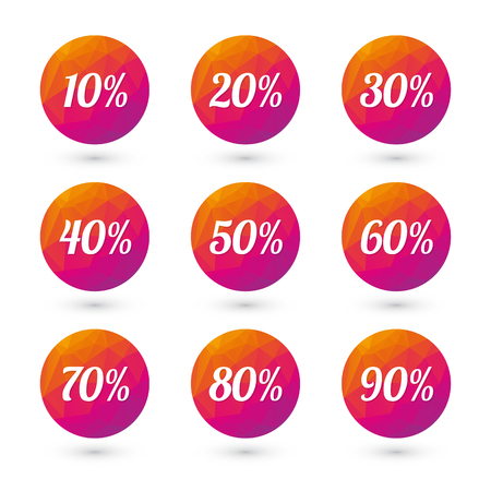 color circles percent discountsのイラスト素材