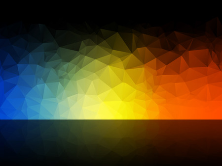 dark geometric blue red yellow backgroundのイラスト素材