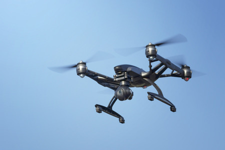 drone with a camera in flight