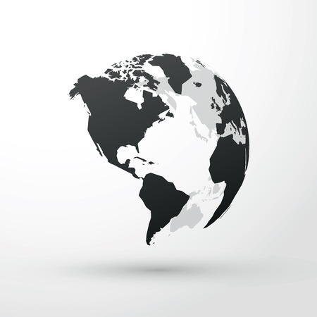 World globe north, central and south americaのイラスト素材