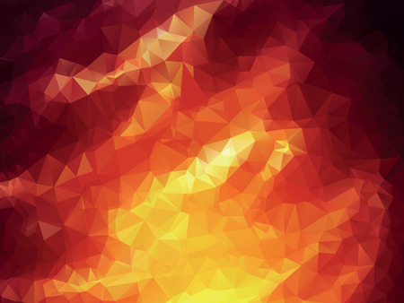 abstract dark fire polygon backgroundのイラスト素材