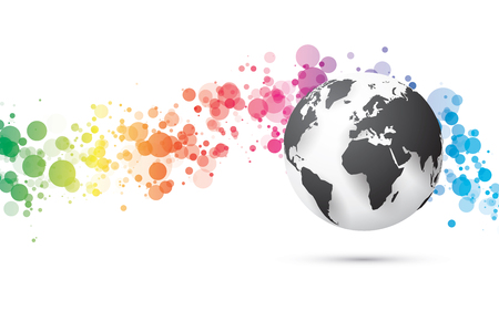 Abstract technology background and globe earth.のイラスト素材
