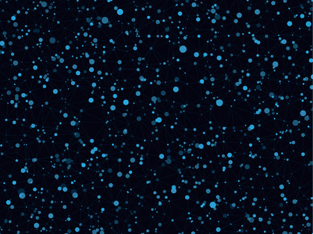 Abstract dark blue molecule connection background vectorのイラスト素材