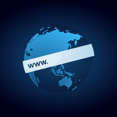 Internet world blue asia viewのイラスト素材