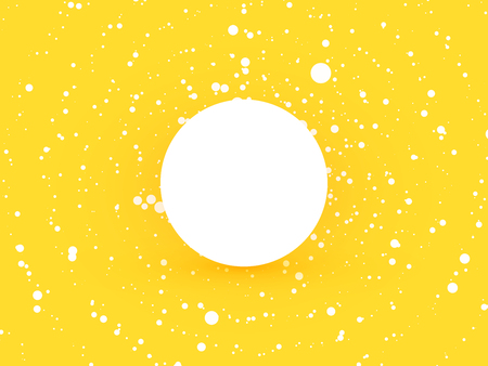 abstract yellow circle dots background with white labelのイラスト素材