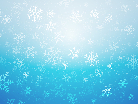 Christmas blue background with snowflakesのイラスト素材