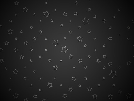 silver stars on black backgroundのイラスト素材
