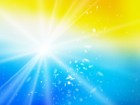 sun rays and dust summer beach backgroundのイラスト素材