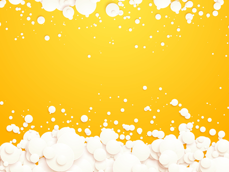 white bubbles on yellow backgroundのイラスト素材