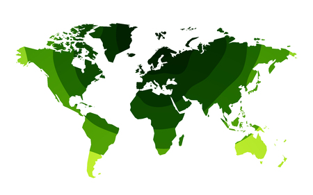 green waves world map backgroundのイラスト素材