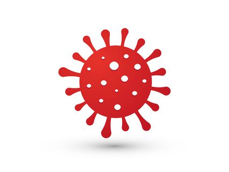 coronavirus covid-19 simple symbol of dangerous epidemicのイラスト素材