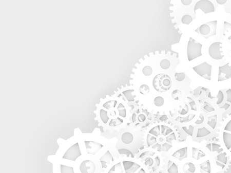 rotating gears, dark abstract industrial backgroundのイラスト素材