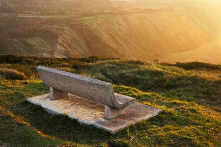 Seat with sunset lightの写真素材