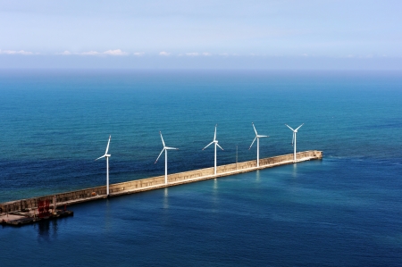 windfarm on the sea. Basque Country, Spainの写真素材