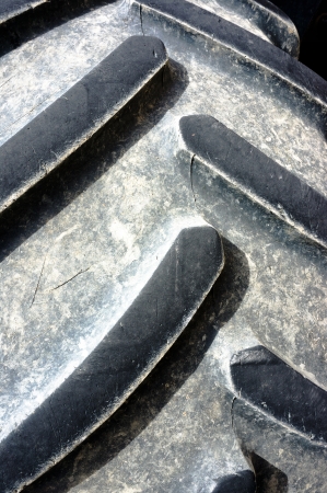 tractor tire closeup with big gripsの写真素材