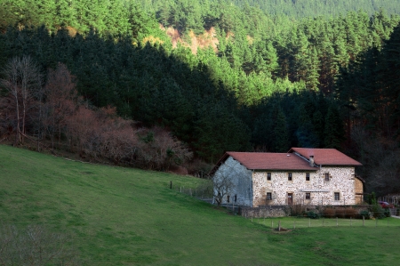 House in the countryside. Basque Countryのeditorial素材