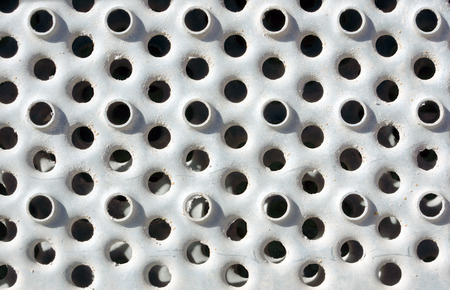 metallic texture on a scaffoldの写真素材