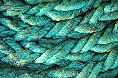 background of fishing rope textures on harbor