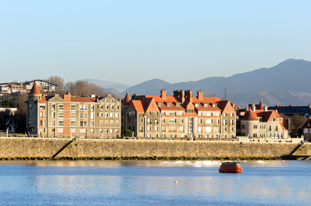 Getxo seafront with some mansionsのeditorial素材
