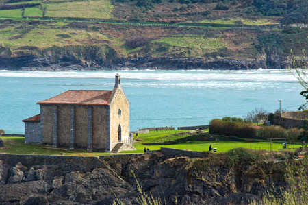 Hermitage of Santa Catalina in Mudaka. Basque Countryの写真素材