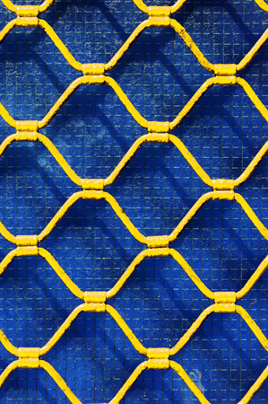 Grilled rolling shutters for shop protectionの写真素材