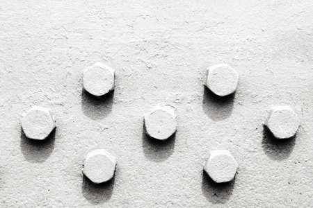 abstraction in black and white with some screw heads