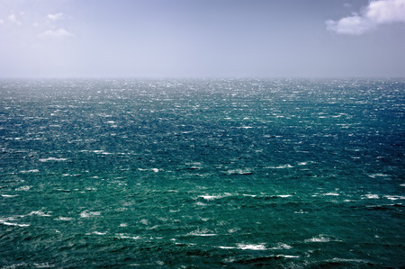 beautiful seascape with windy waves and rough sea