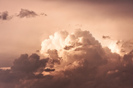 cumulonimbus stormy cloud with vintage effectの写真素材