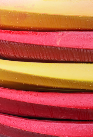 background of colorful kayak textureの写真素材