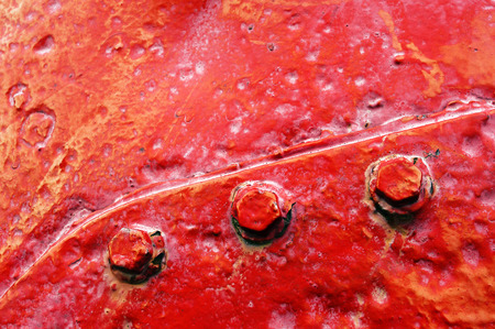 background of metallic texture with screw headsの写真素材