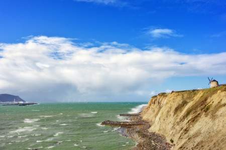 aixerrota mill  in Getxo with blue skyの写真素材