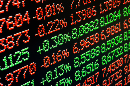 financial data on the screenの写真素材