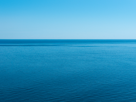 background of sea with blue skyの写真素材