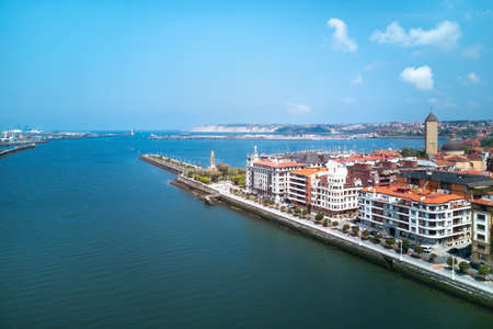 Aerial view of Getxo in Basque Countryの写真素材