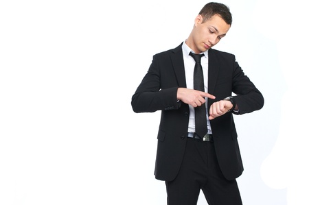 businessman in timeの写真素材