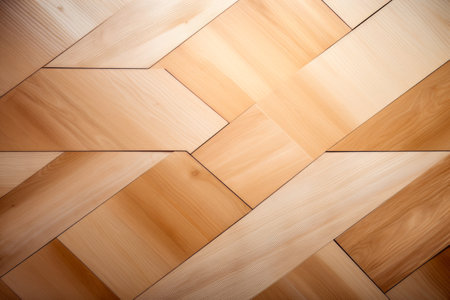 Plywood wall with an asymmetrical design, highlighting the minimalist elegance of the interior.の素材