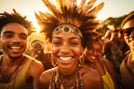 Dancing to the Rhythms: Fun at the Caribbean Carnivalの素材