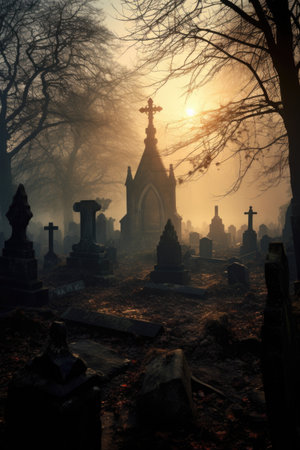 Mist Surrounding Haunted Graveyardの素材