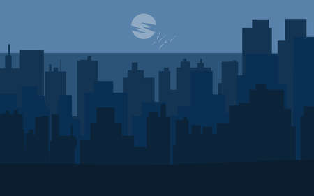 Cityscape in the nightの写真素材