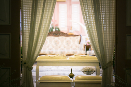 Window and curtain Vintageの写真素材