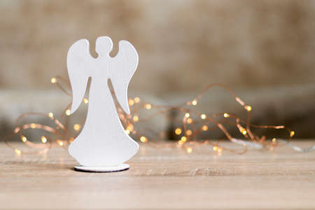 Little angel with lampsの写真素材