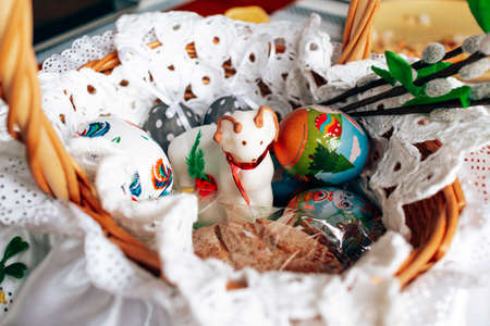Easter basket ready to be sacrificed.