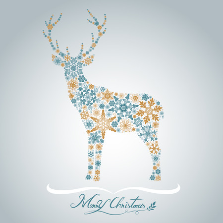 Elk Silhouette for Christmasのイラスト素材