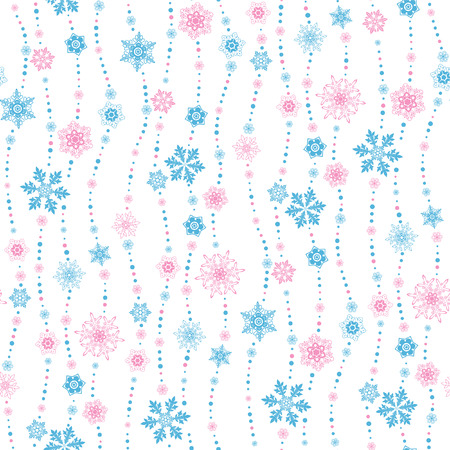 Seamless Snowflake Backgroundのイラスト素材