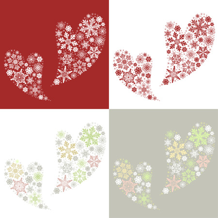 Heart shaped design for Christmas and Valentine's dayのイラスト素材