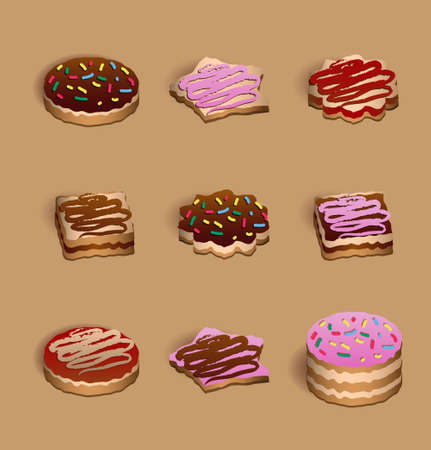 Chocolate biscuitesのイラスト素材