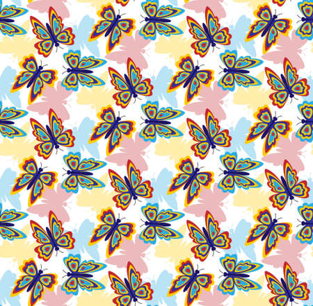 Seamless Butterflies Pattern のイラスト素材