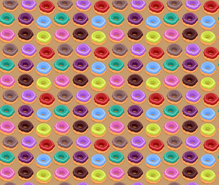 Seamless of Colorful Donutsのイラスト素材